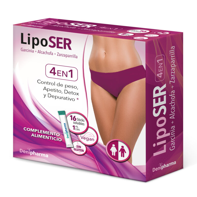 Liposer para qué sirve — quemagrasas 4 en 1 Denipharma 16 sticks elimina grasa acumulada