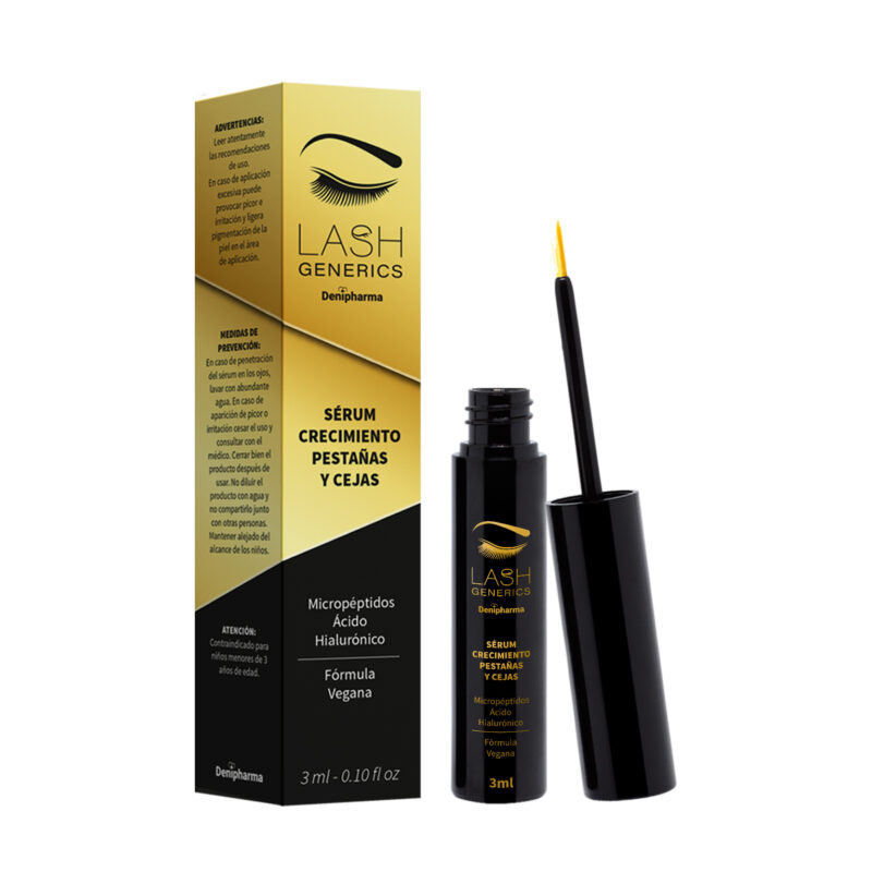 Lash Generics para qué sirve — suero pestañas y cejas Denipharma 3ml aumenta y alarga