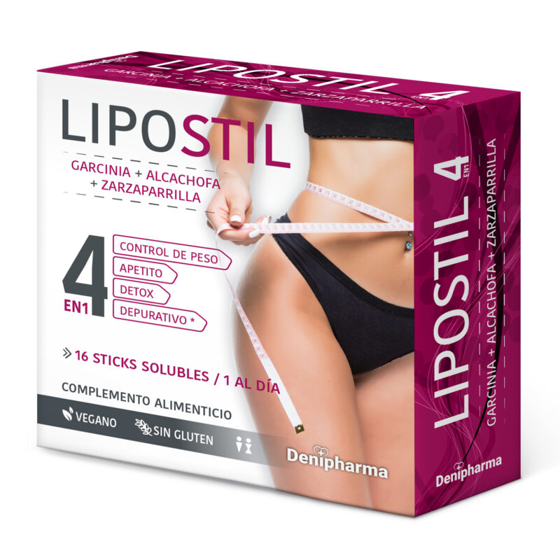 Lipostil para qué sirve — quemagrasas 4 en 1 Denipharma 16 sticks adelgazante natural