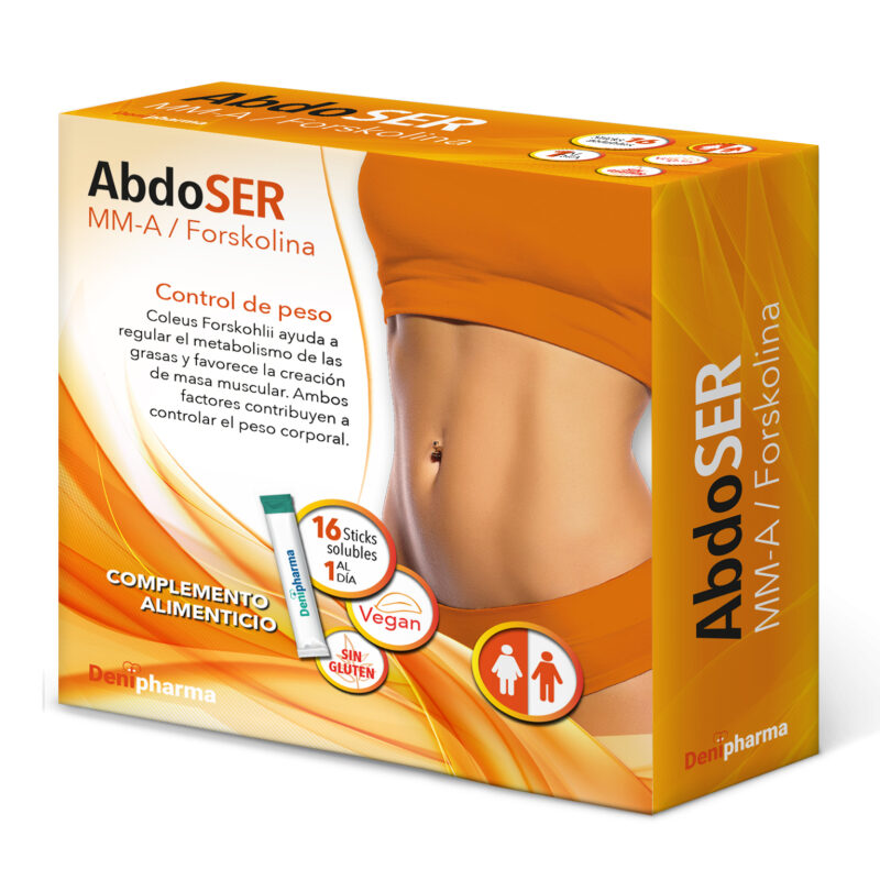 Suplementos para adelgazar el abdomen — ABDOSER Denipharma sticks quemagrasas zona abdominal