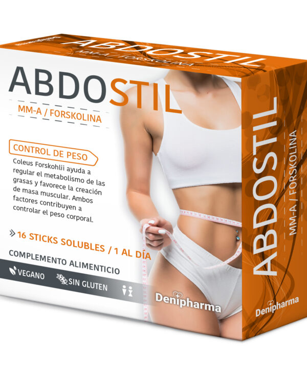 Abdostil – 16 Sticks - Quemagrasas Abdominal con MMA y Forskolina - Elimina Grasa Visceral en el Abdomen