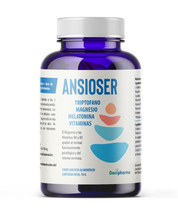 Denipharma Ansioser – L-Triptófano con Magnesio y Vitamina B6 – 60 comprimidos