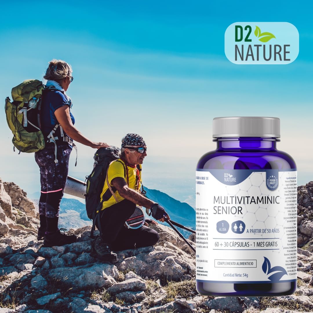 MULTIVITAMÍNICO SENIOR - MAYORES DE 50 AÑOS - VITAMINAS C D3 E B12 - CÚRCUMA - GINKGO BILOBA - Imagen 7