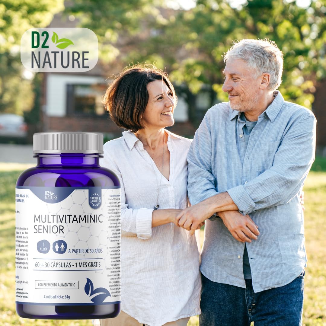 MULTIVITAMÍNICO SENIOR - MAYORES DE 50 AÑOS - VITAMINAS C D3 E B12 - CÚRCUMA - GINKGO BILOBA - Imagen 5
