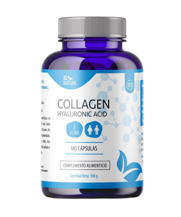 Vitaminas para el cabello y las uñas — suplemento colágeno con ácido hialurónico y vitamina C Denipharma