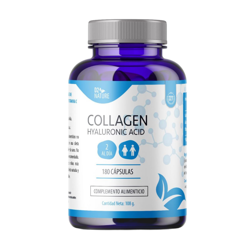 Vitaminas para el cabello y las uñas — suplemento colágeno con ácido hialurónico y vitamina C Denipharma