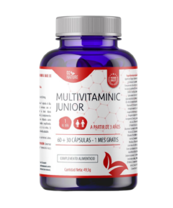 MULTIVITAMÍNICO JUNIOR NIÑOS - VITAMINAS C D3 E - ÁCIDO FÓLICO - HIERRO - ZINC