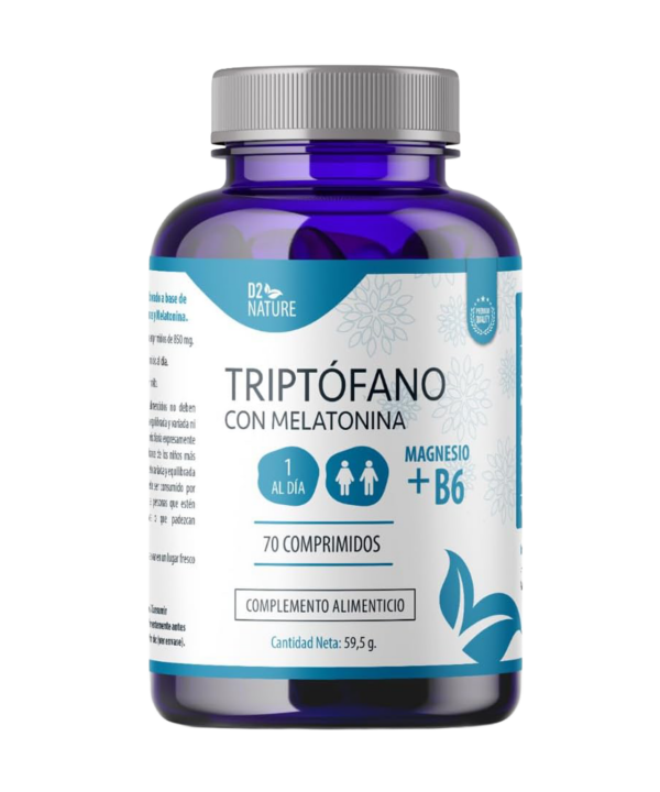 Triptófano para qué sirve — suplemento L-Triptófano con Melatonina Magnesio y B6 Denipharma