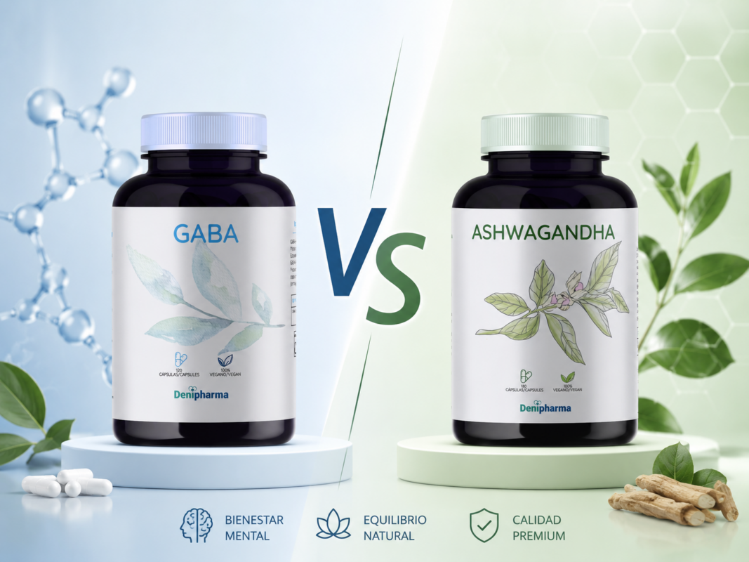 GABA vs Ashwagandha diferencias — suplementos naturales para el estrés y la ansiedad Denipharma